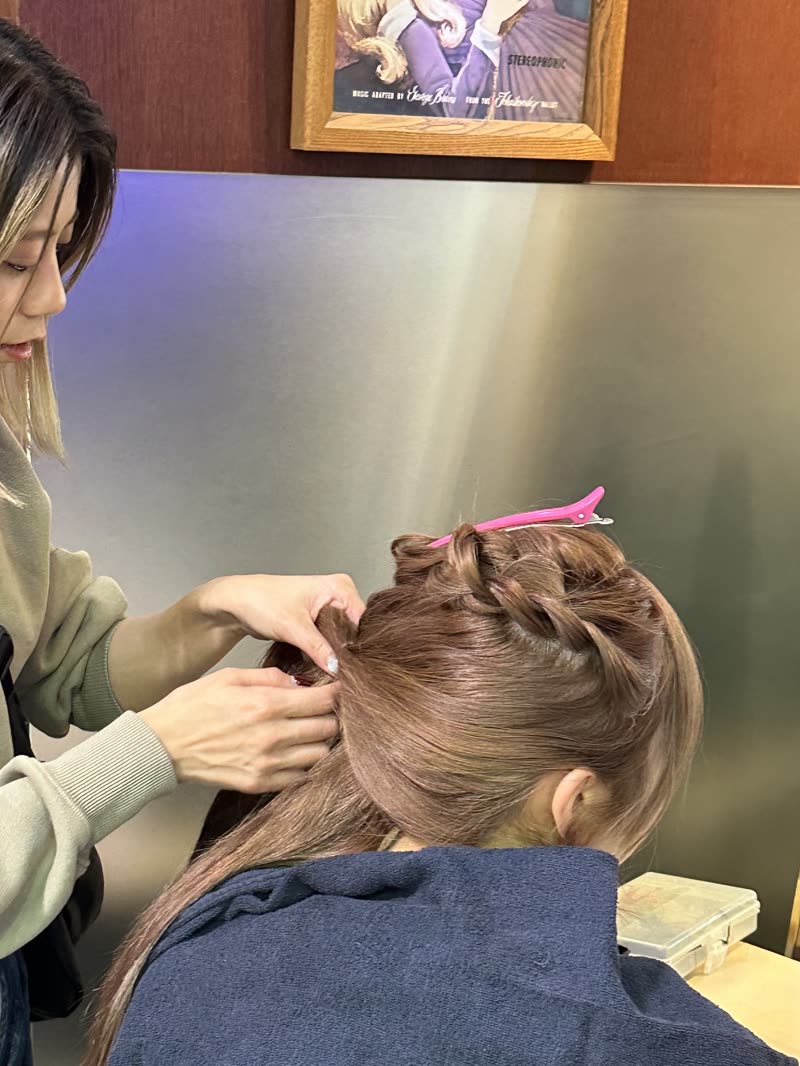 編み込みアレンジ